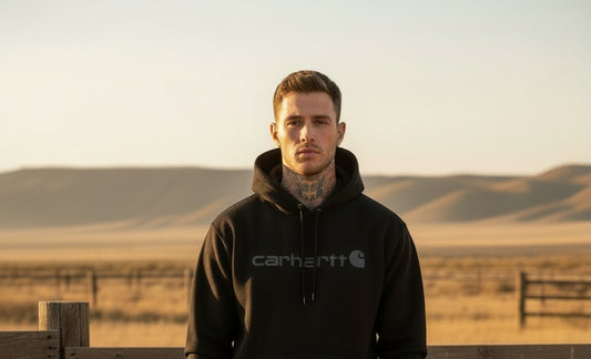 CARHARTT SIGNATURE LOGO HOODED Marquette hoodie black