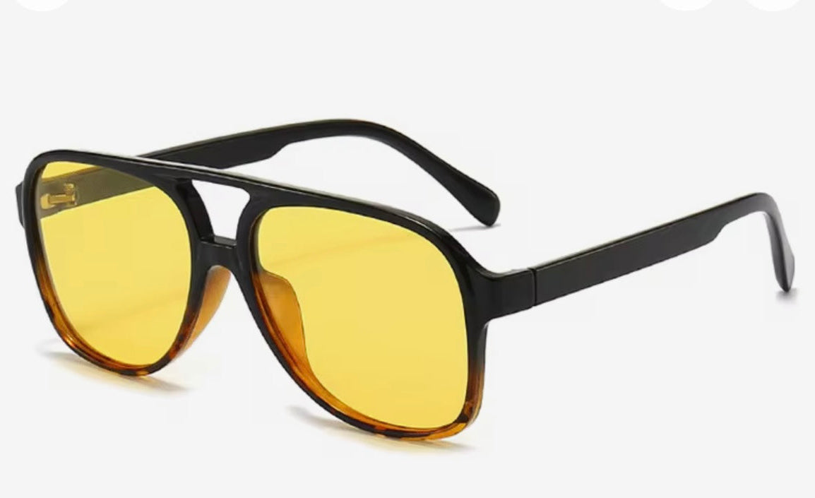 Rebell solglasögon dustytrail gult glas pilot  unisex