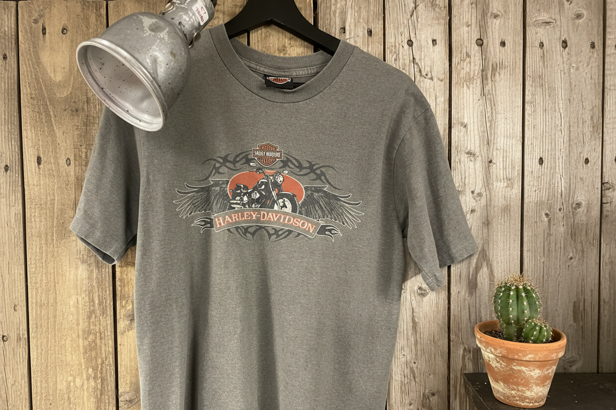 Harley  Davidson  tshirt grå  unisex small/medium