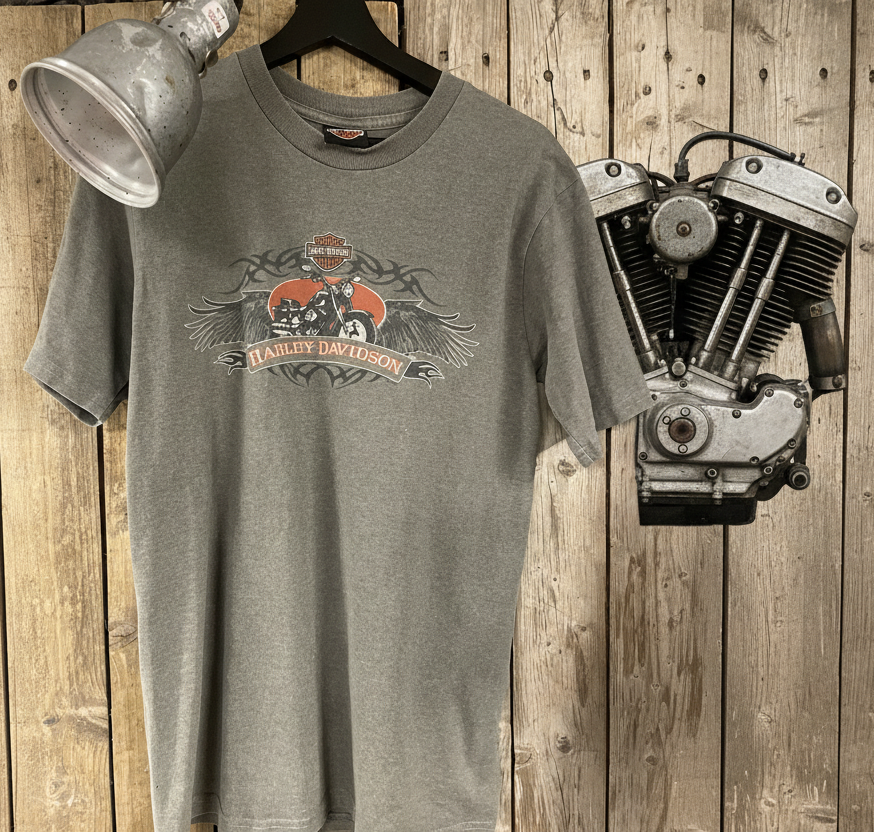 Harley  Davidson  tshirt grå  unisex small/medium