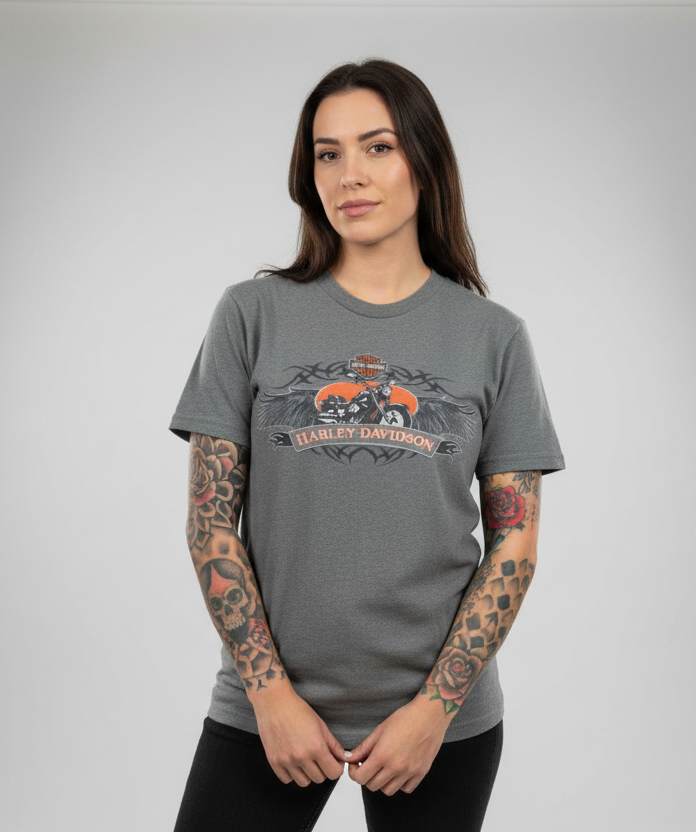 Harley  Davidson  tshirt grå  unisex small/medium