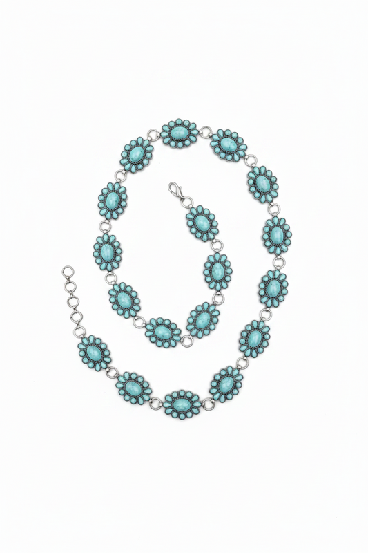 Texas jewelry turkos bälte skärp