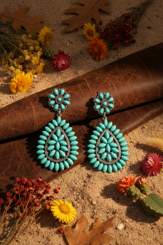 Texas jewelry turkosa örhängen
