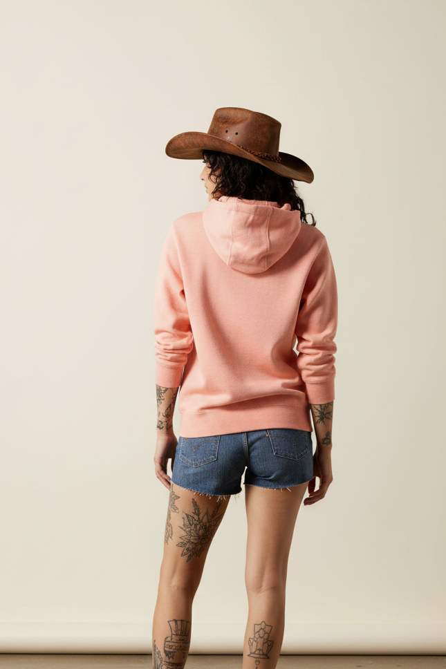 Ariat hoodie peach dam