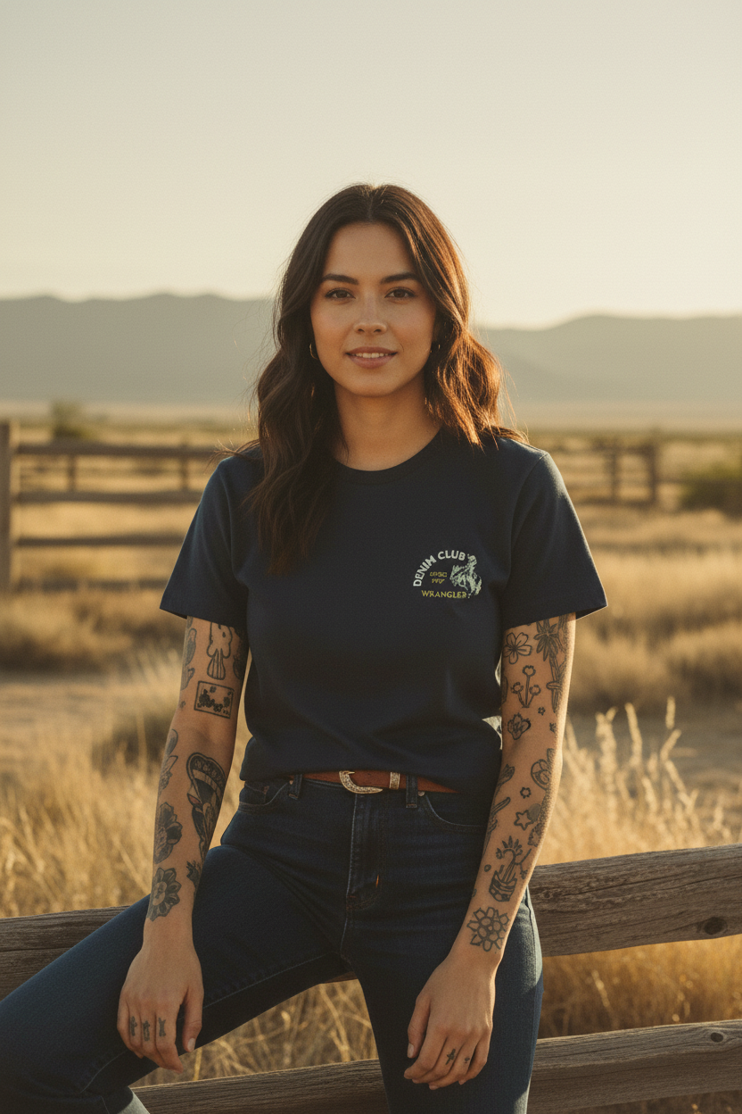 Wrangler grapich tee small corboy print T-shirt