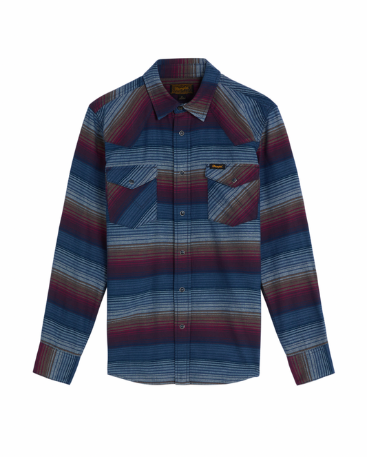 Wrangler skjorta flanell western shirt dark americana