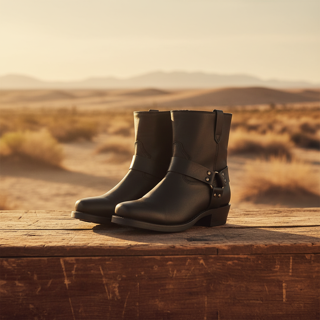 Old West bikerboots svart herr