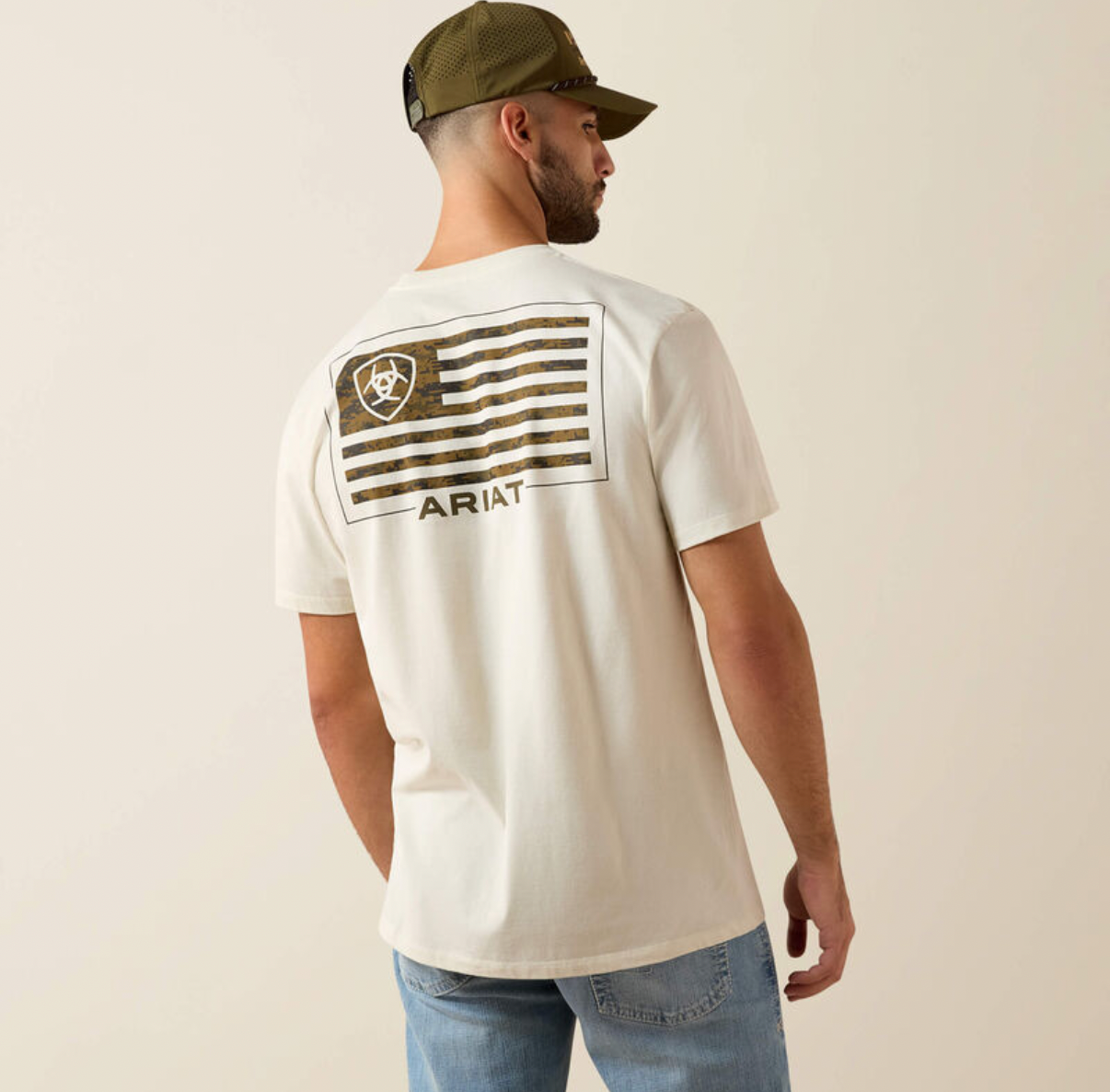 Ariat MNS Ariat buckle flag patriot    ariat Herr  T-Shirt
