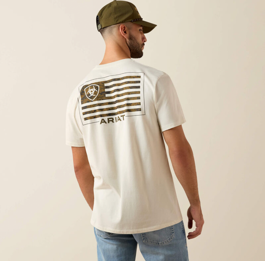 Ariat MNS Ariat buckle flag patriot    ariat Herr  T-Shirt