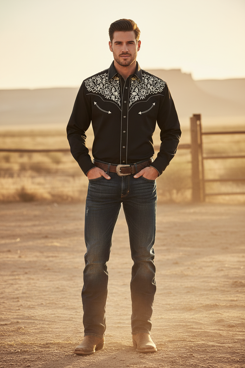 stars & stripes western skjorta Henry