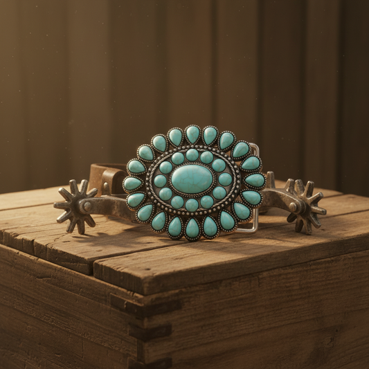 belt buckle turkos stone