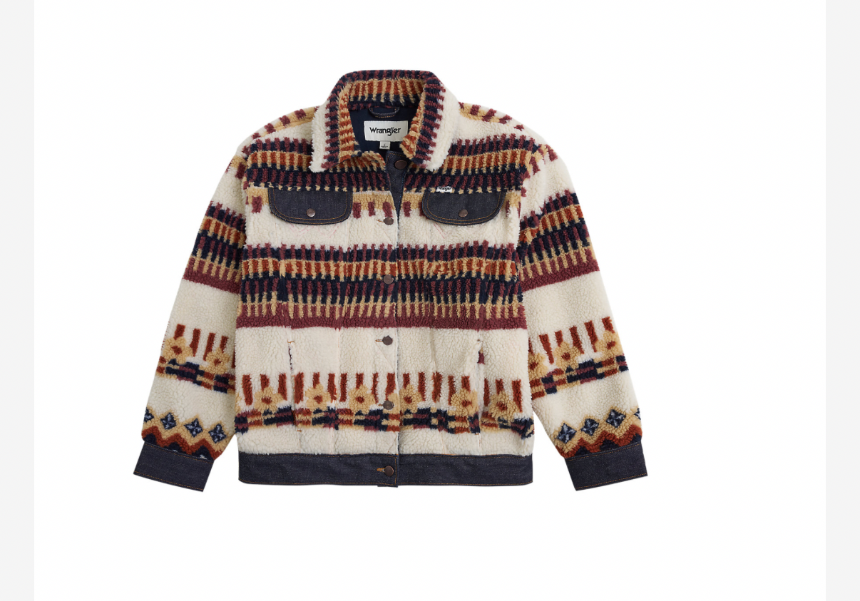 Wrangler jacka SHERPA TRUCKER FUN FAIRISLE dam modell
