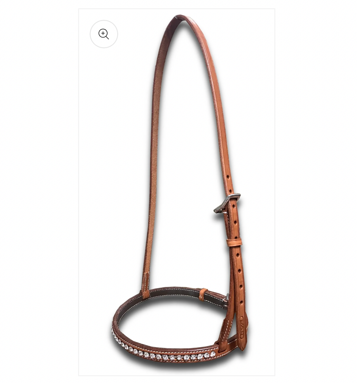 Wildwestrebell western mouthshutter med strass ljusbrun