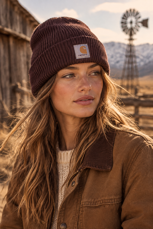 carhartt mössa one size new ribbstickad Blackberry