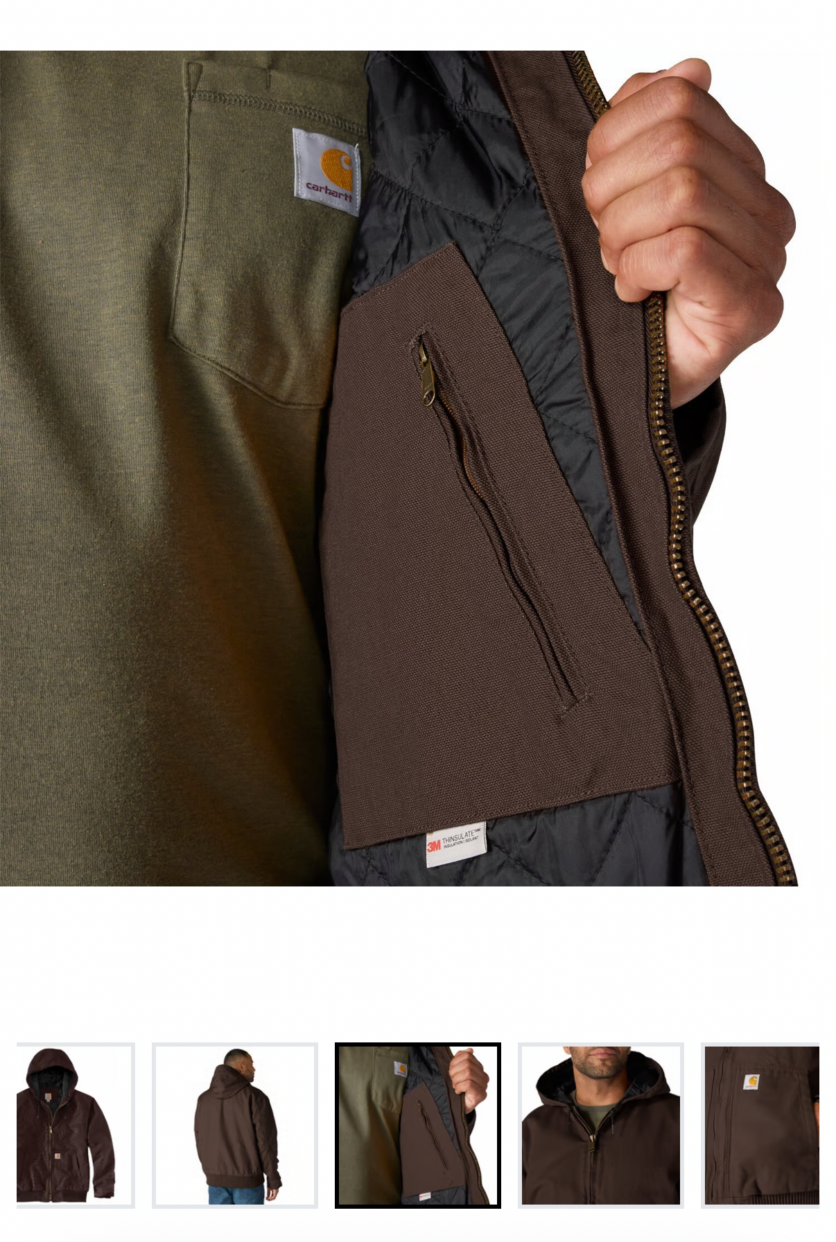 carhartt   Carhartt Iconic  Firm Duck Active jack carhartt®  dark Brown