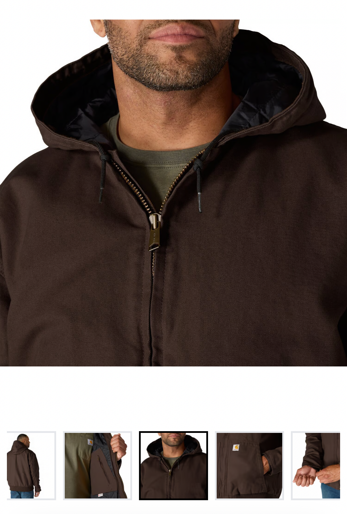 carhartt   Carhartt Iconic  Firm Duck Active jack carhartt®  dark Brown