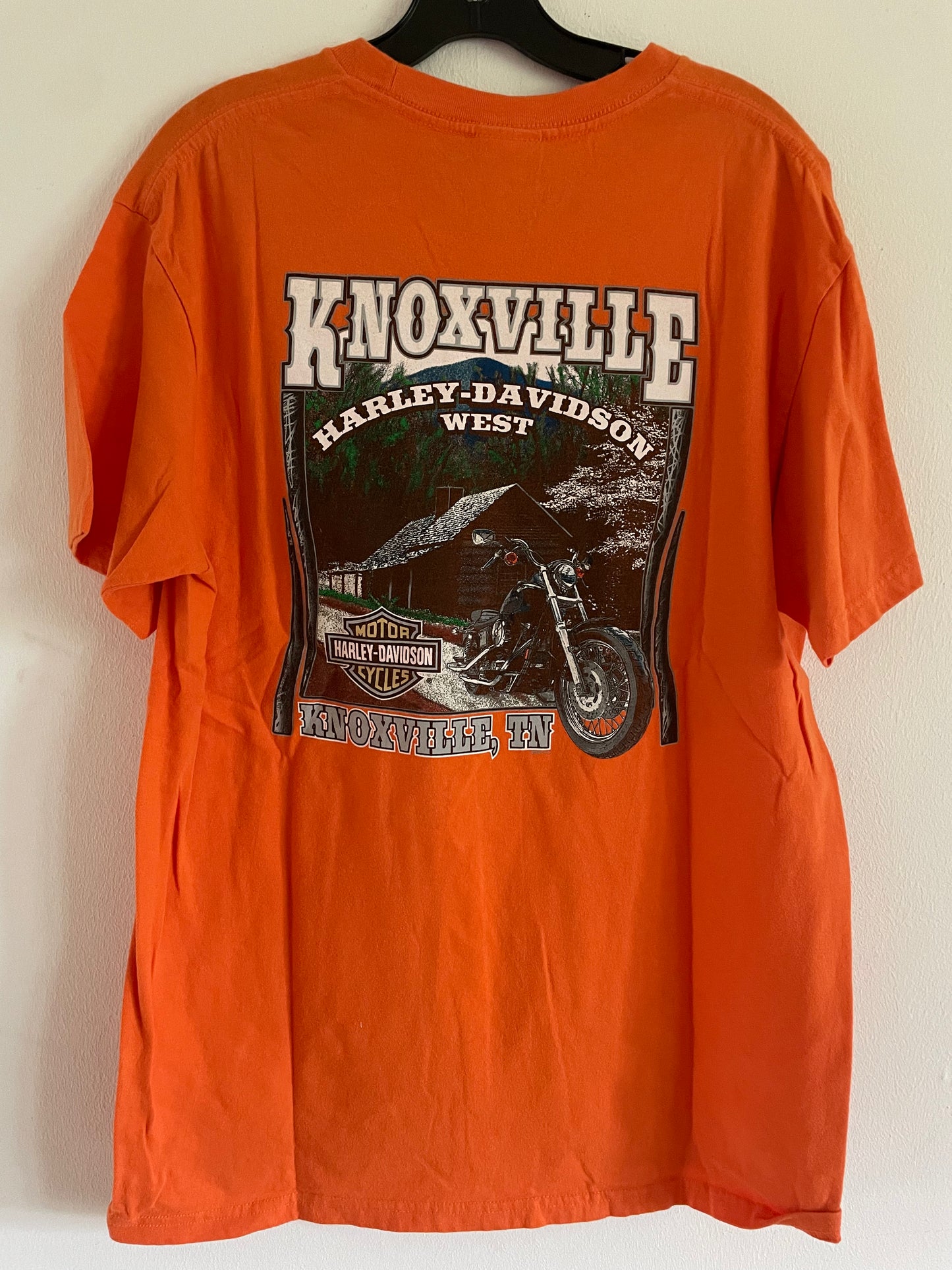 Harley Davidson motorcykel  tshirt   Orange   L   unisex