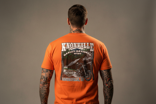 Harley Davidson motorcykel tshirt Orange L unisex