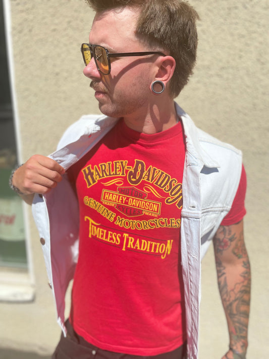 Harley davidsson tshirt  röd unisex
