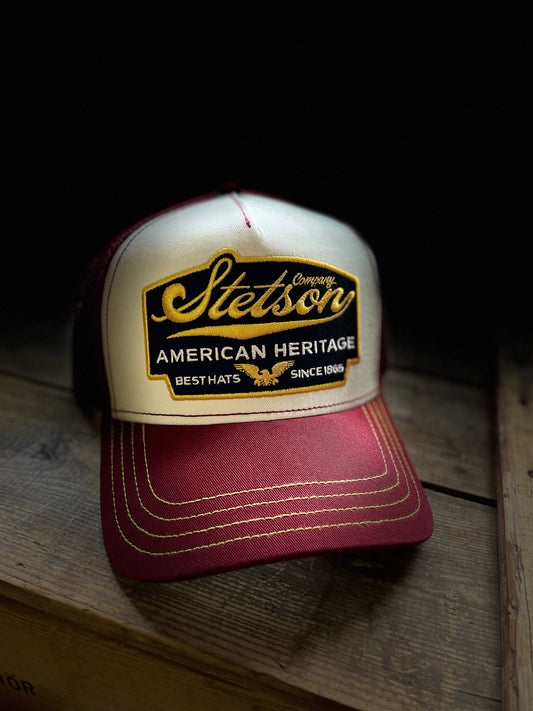 Stetson Trucker Keps American Heritage maroon