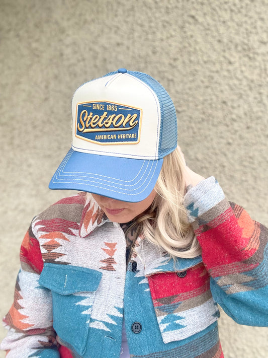 Stetson - Truckerkeps blå