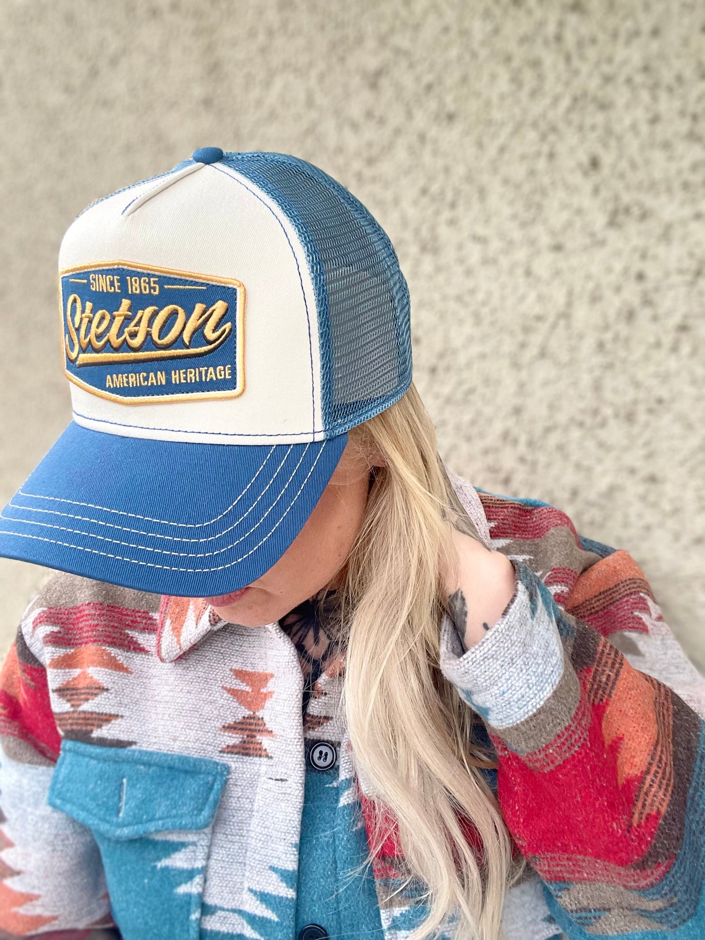 Stetson - Truckerkeps blå
