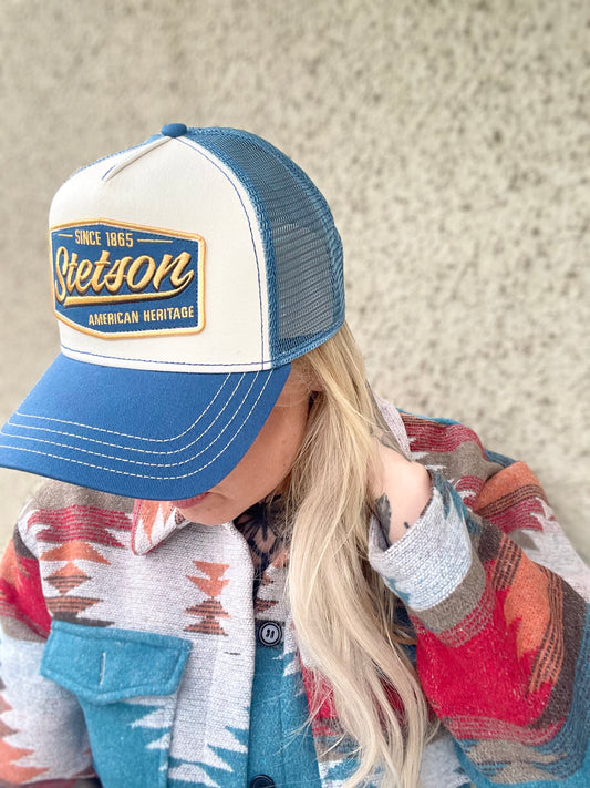 Stetson - Truckerkeps blå