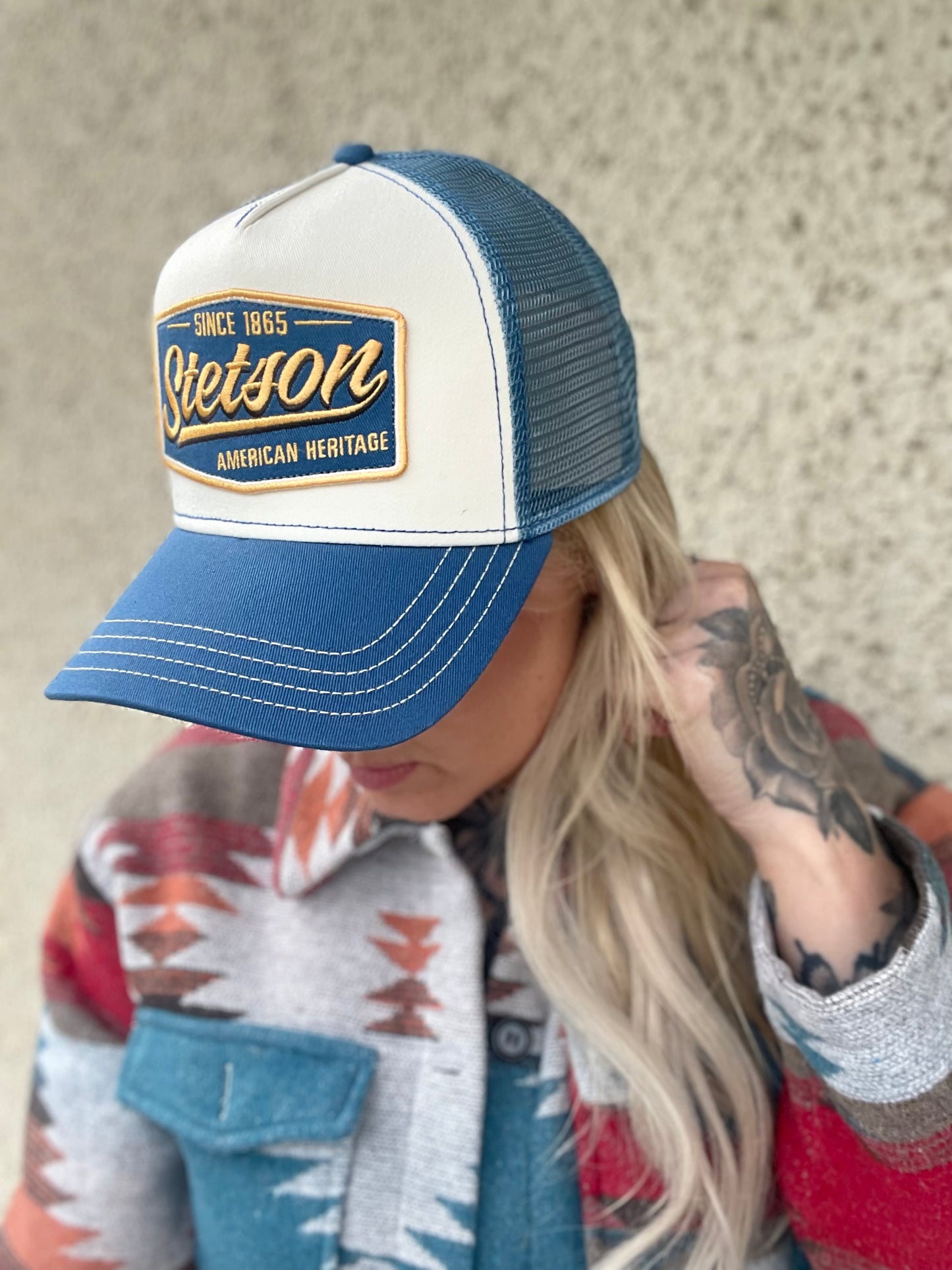 Stetson - Truckerkeps blå