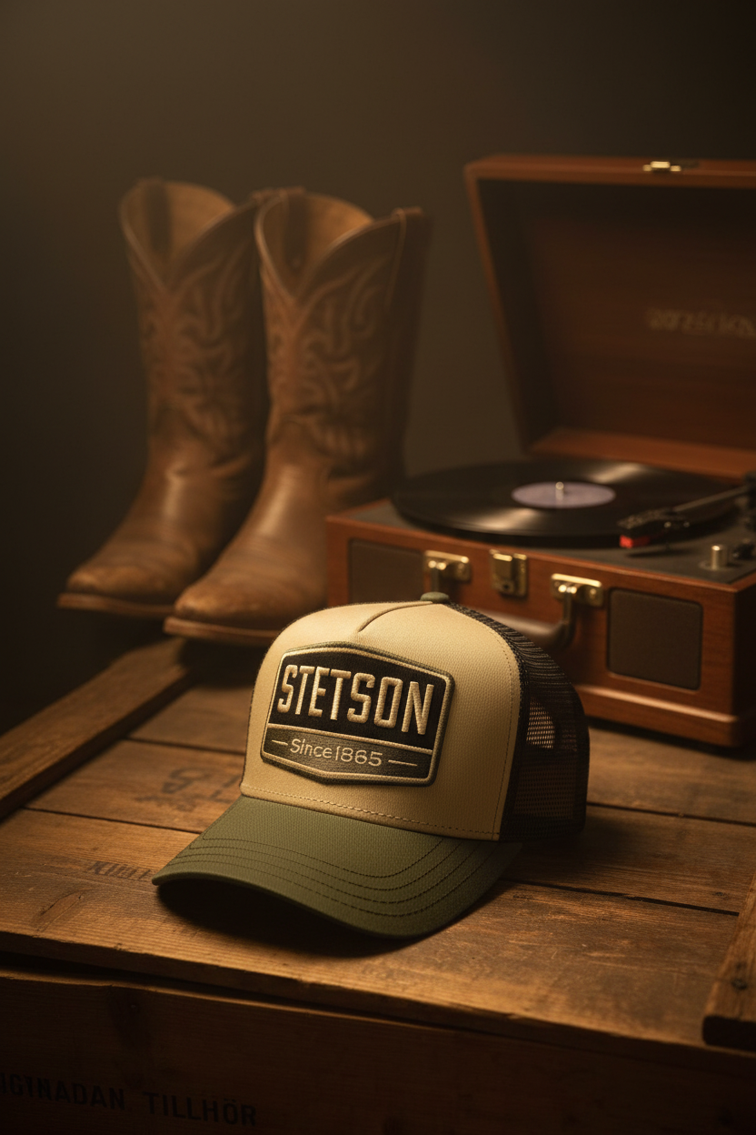 Stetson - Trucker Keps - Gasoline - Grön/Beige