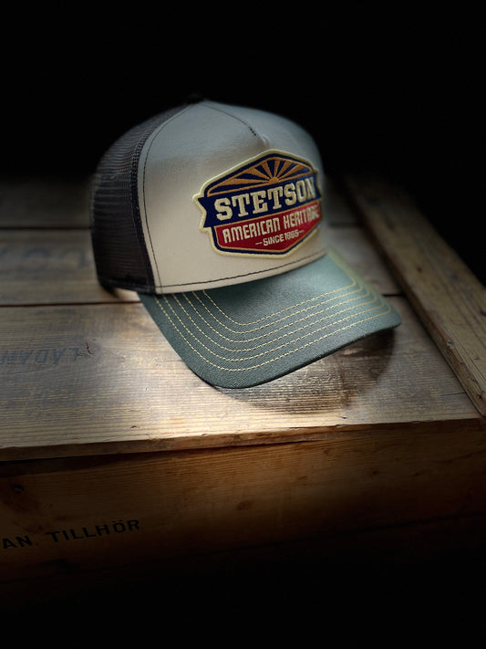 Stetson - Truckerkeps Grön/Vit/Brun - Sun