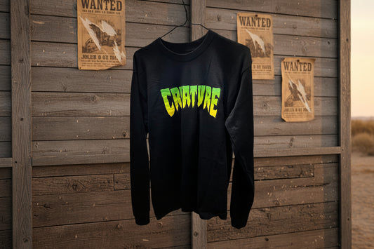 Creature Tshirt svart långarm unisex