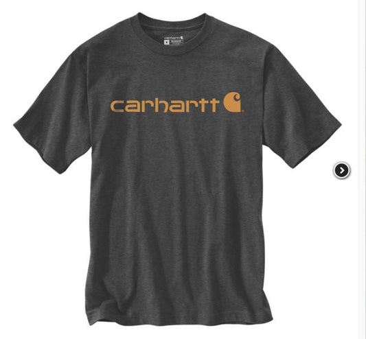 carhartt tshirt grå /brown   klassisk unisex