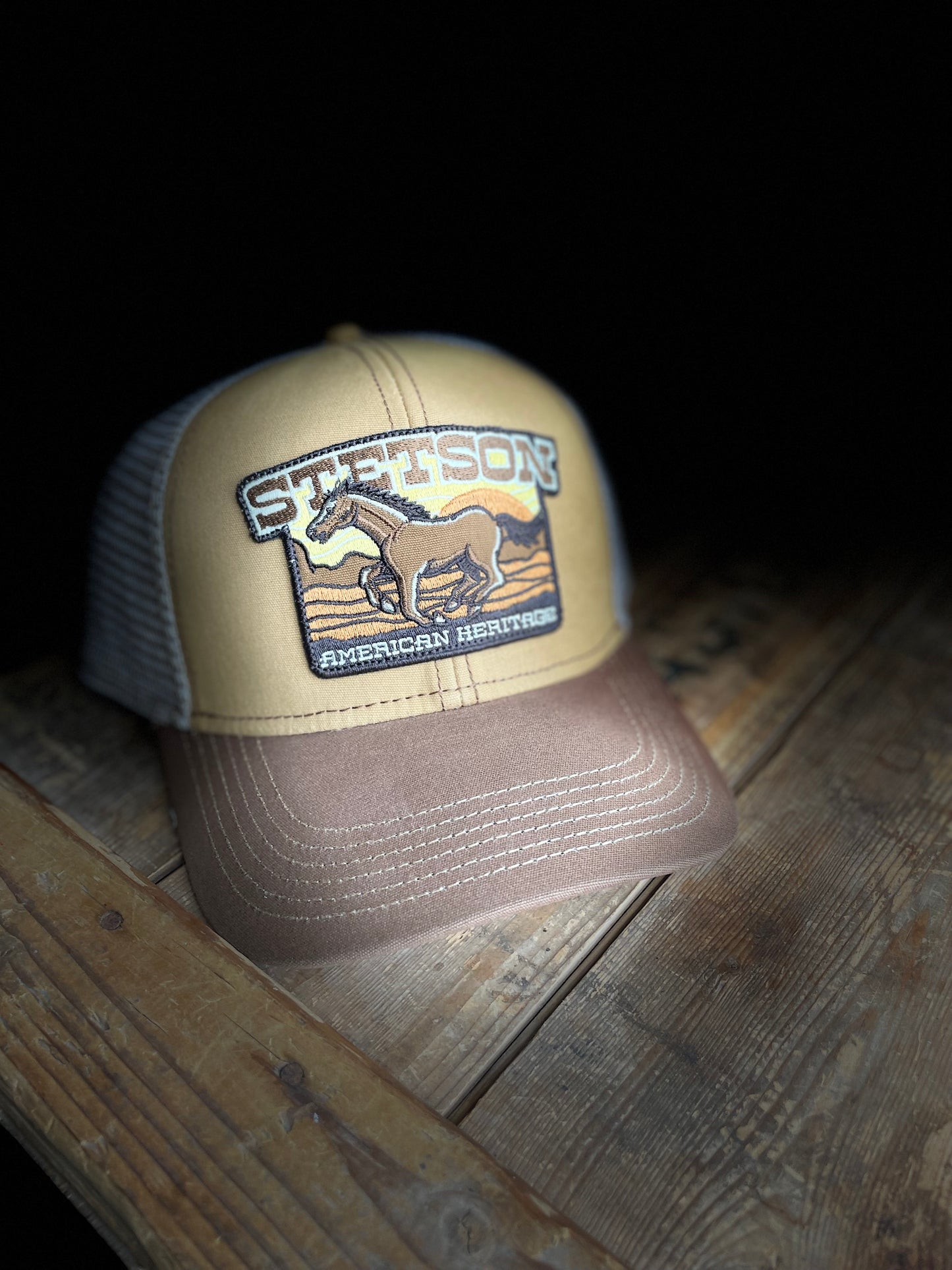 Stetson Trucker Keps American Heritage beige brun häst