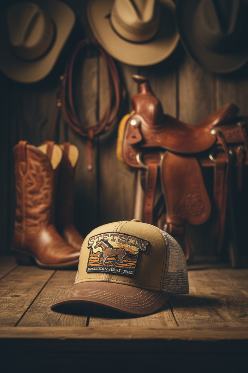 Stetson Trucker Keps American Heritage beige brun häst