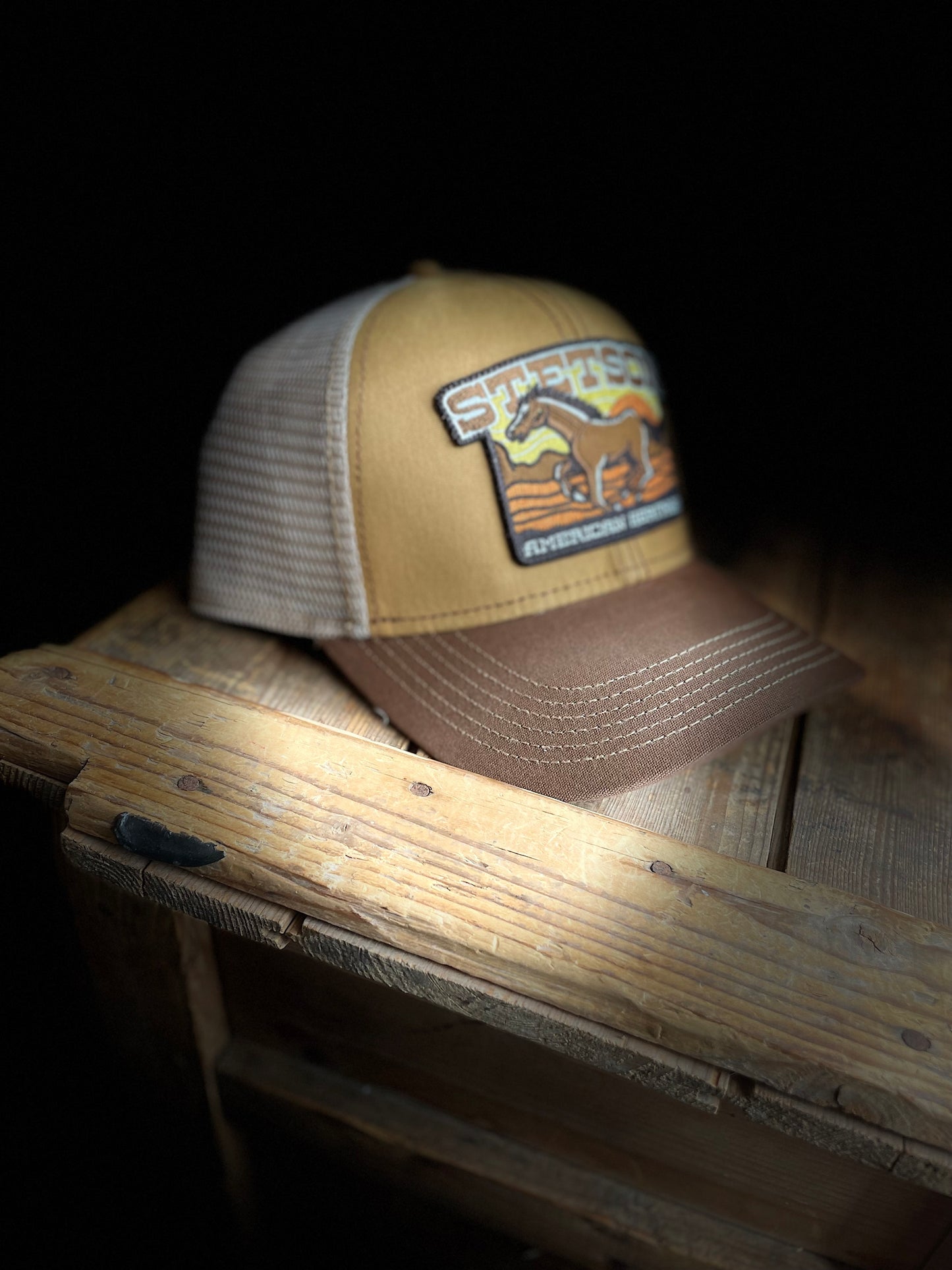 Stetson Trucker Keps American Heritage beige brun häst