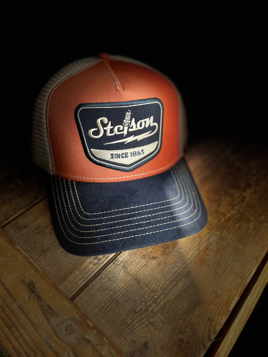 Stetson Trucker Keps American Heritage beigeorange blå