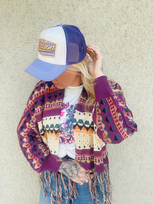 rebell boho western stickad western kofta