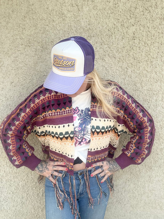rebell boho western stickad western kofta