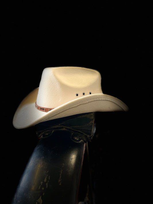 Rebell silver spurs beige