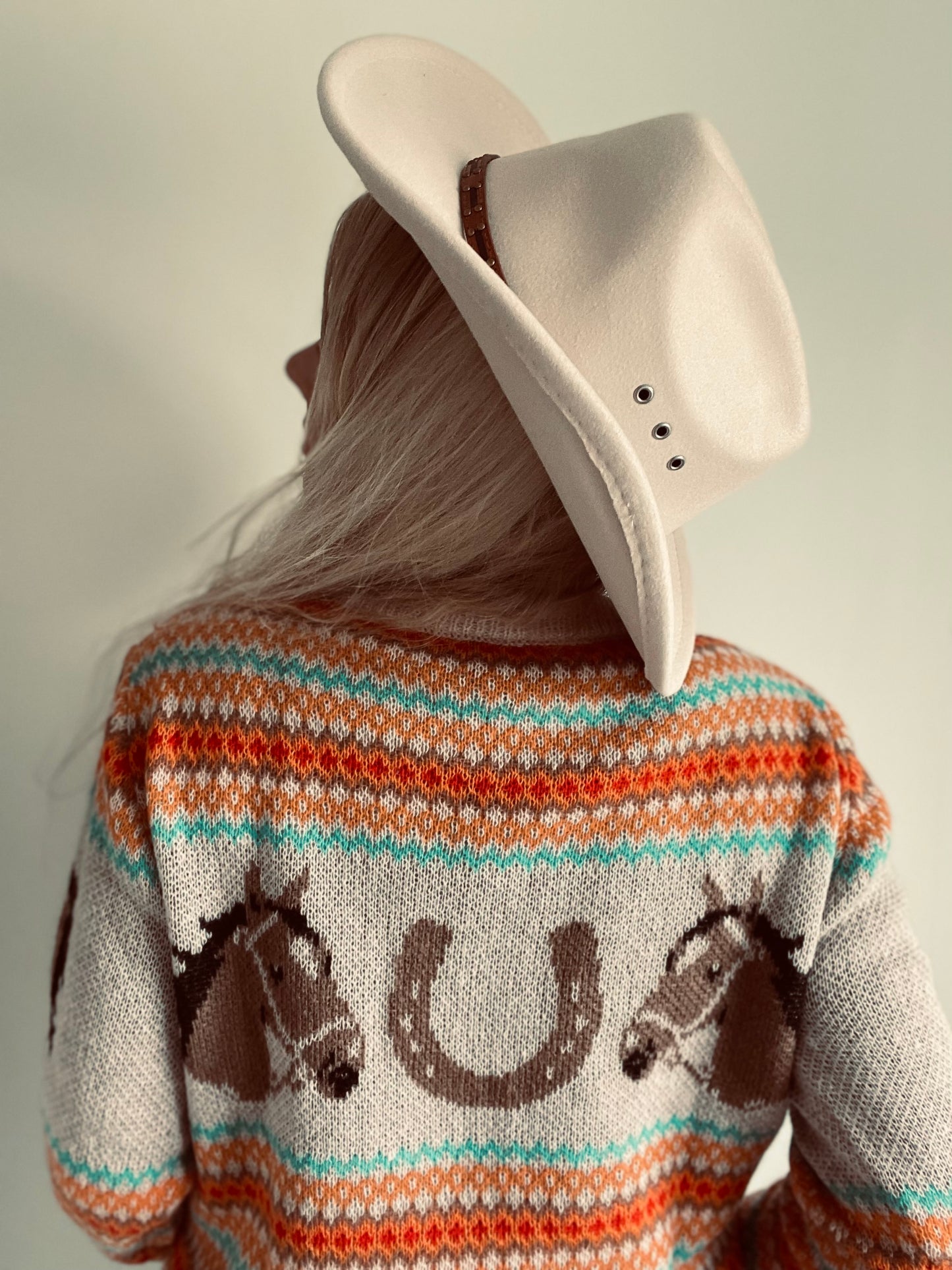 rebell boho western tröja häst motiv  dam