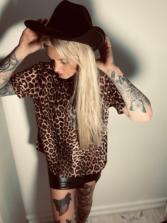rebell leopard hawaii skjorta unisex