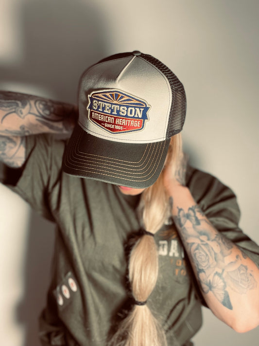 Stetson - Truckerkeps Grön/Vit/Brun - Sun
