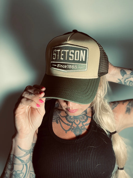 Stetson - Trucker Keps - Gasoline - Grön/Beige