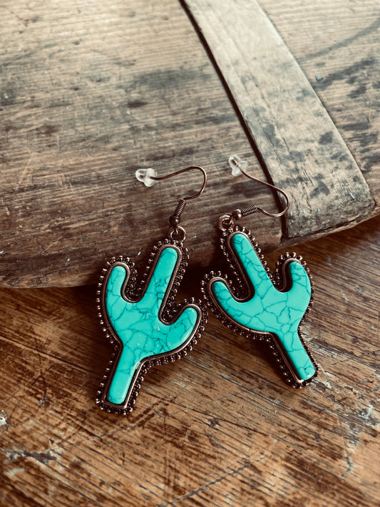 rebell örhänge turkos Cactus