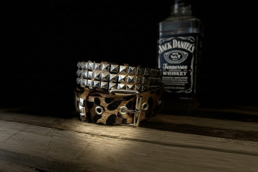 Rebell cowboy nitskärp med leopard