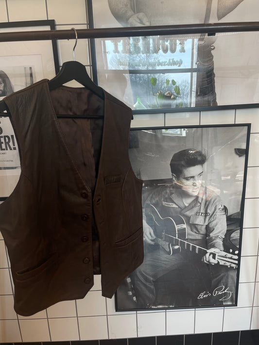 Rebell skinnväst vintage L brun