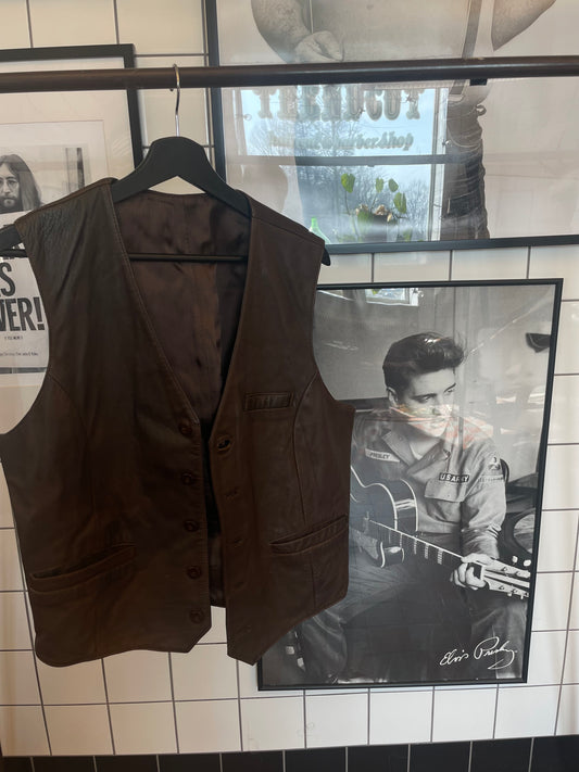 Rebell skinnväst vintage L brun