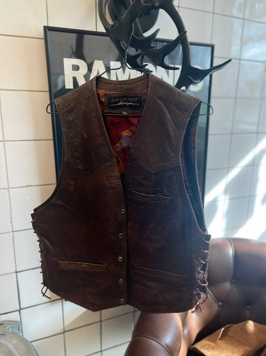 Rebell skinnväst brun Jaguar xl