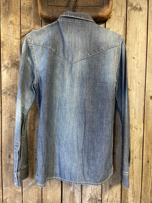Vintage jeans skjorta small herr