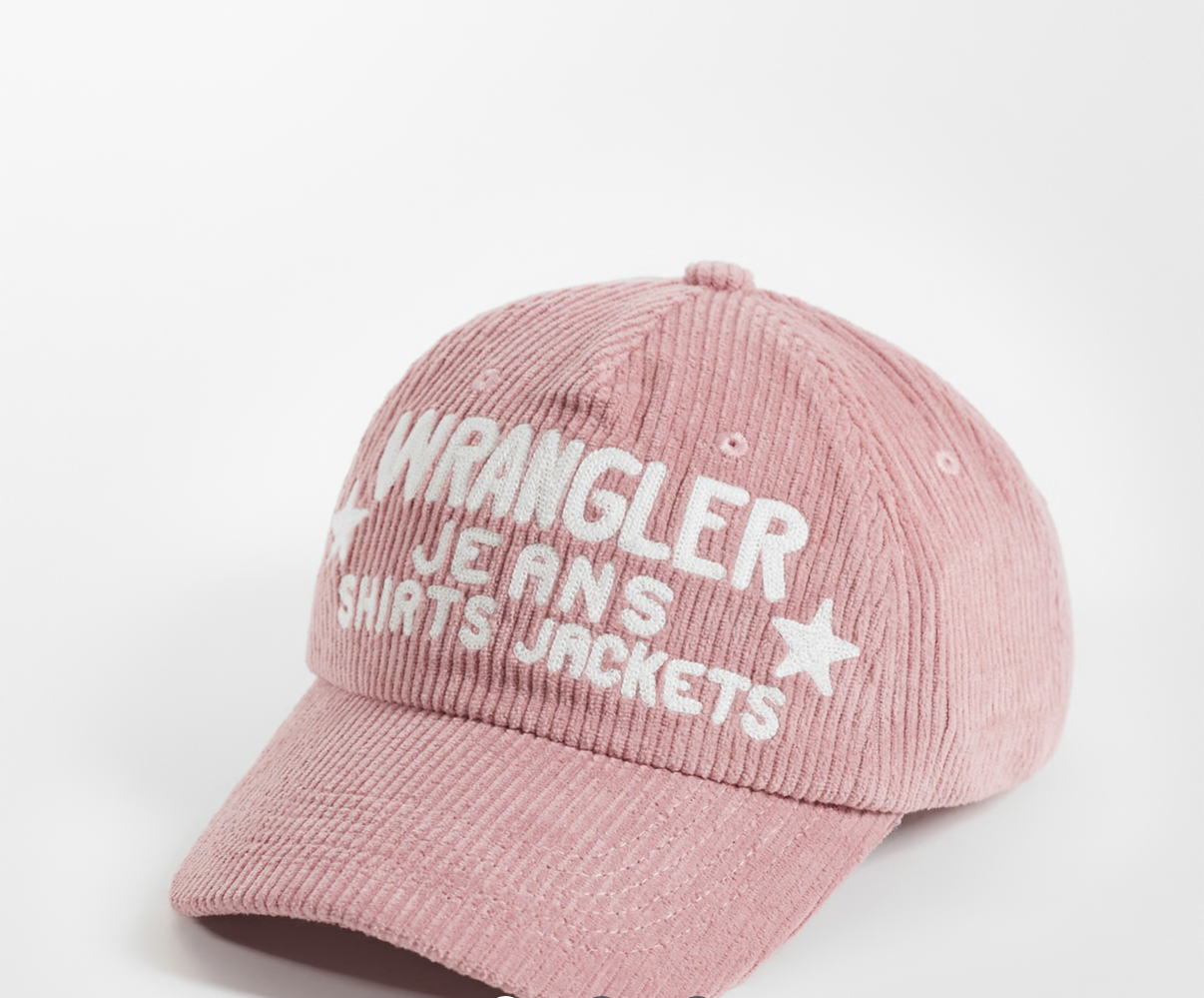 Wrangler CORDUROY CAP pink keps